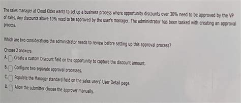 at cloud kicks sales reps use discounts on the opportunity
